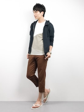 中嶋時男さん(メンズ・183cm)の春コーディネート