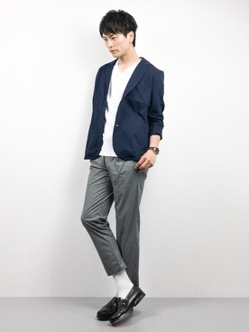 中嶋時男さん（メンズ・183cm）の春コーディネート