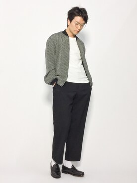 「slowgun（スロウガン）のアイテム」を使った、中嶋時男さん（メンズ・183cm）の夏コーディネート