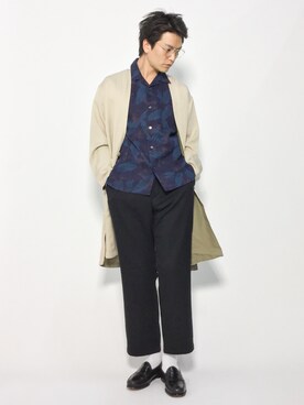 「SHIPS JET BLUE（シップスジェットブルー）のアイテム（シャツ/ブラウス）」を使った、中嶋時男さん（メンズ・183cm）の夏コーディネート
