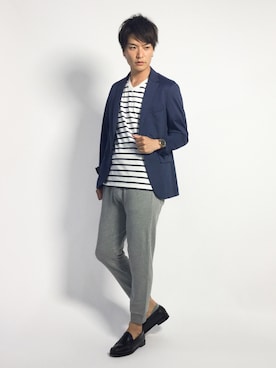 中嶋時男さん(メンズ・183cm)の夏コーディネート