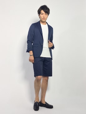 中嶋時男さん(メンズ・183cm)の夏コーディネート