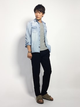 中嶋時男さん（メンズ・183cm）の夏コーディネート