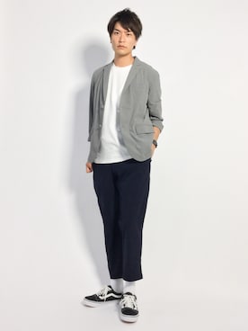 「URBAN RESEARCH（アーバンリサーチ）のアイテム（パンツ）」を使った、中嶋時男さん（メンズ・183cm）の夏コーディネート