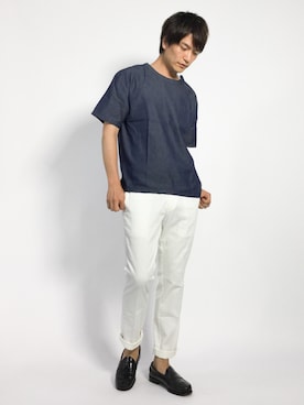 「REPIDO（リピード）のアイテム」を使った、中嶋時男さん（メンズ・183cm）の夏コーディネート