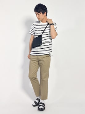 「ミニサコッシュ」｜中嶋時男さん（メンズ・183cm）の夏コーディネート