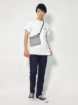 「コンバース ハイカット」｜中嶋時男さん（メンズ・183cm）の夏コーディネート