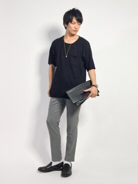 中嶋時男さん（メンズ・183cm）の秋コーディネート