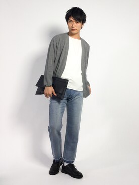 「AZUL by moussy（アズールバイマウジー）のアイテム」を使った、中嶋時男さん（メンズ・183cm）の秋コーディネート