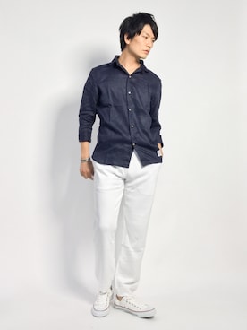 「DETAILS（ディテールズ）のアイテム」を使った、中嶋時男さん（メンズ・183cm）の秋コーディネート
