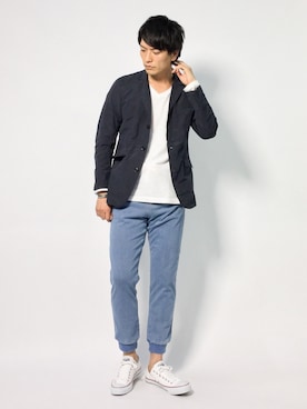 中嶋時男さん（メンズ・183cm）の秋コーディネート