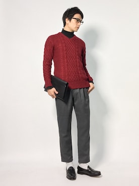 中嶋時男さん(メンズ・183cm)の秋コーディネート