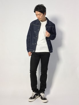 「SEVENDAYS=SUNDAY（セブンデイズサンデイ）のアイテム（ジャケット/アウター）」を使った、中嶋時男さん（メンズ・183cm）の秋コーディネート