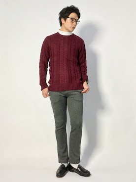 中嶋時男さん（メンズ・183cm）の秋コーディネート