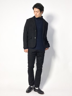「THE CASUAL（カジュアル）のアイテム（テーラードジャケット）」を使った、中嶋時男さん（メンズ・183cm）の秋コーディネート