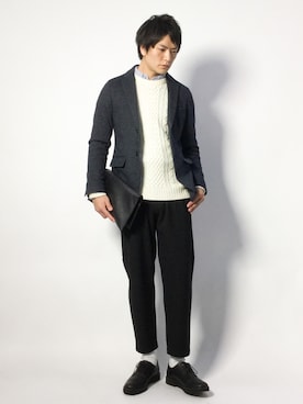 中嶋時男さん（メンズ・183cm）の秋コーディネート