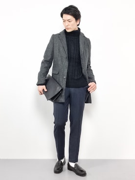 中嶋時男さん(メンズ・183cm)の秋コーディネート