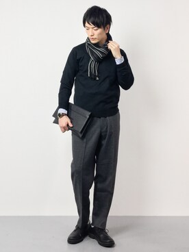 中嶋時男さん(メンズ・183cm)の冬コーディネート