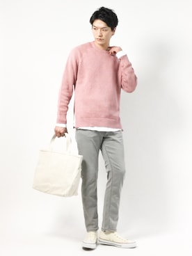 「コンバース ハイカット」｜中嶋時男さん（メンズ・183cm）の冬コーディネート