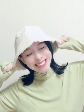 「リブタートルネック」｜「アイテム（その他）」を使った、𝙢𝙖𝙞𝙢𝙖𝙞さん（レディース・149cm）の春コーディネート