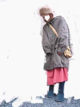 「BEARPAW（ベアパウ）のアイテム」を使った、ma.さん（レディース・152cm）の冬コーディネート