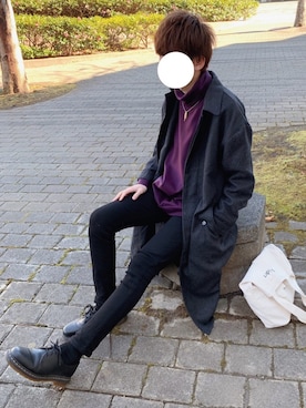 「STUDIOUS（ステュディオス）のアイテム（スウェット）」を使った、しおんさん（メンズ・165cm）の秋コーディネート