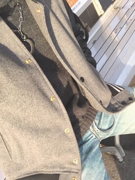 「RAGEBLUE（レイジブルー）のアイテム（スタジャン）」を使った、原田 朋尚さん（メンズ・167cm）の冬コーディネート