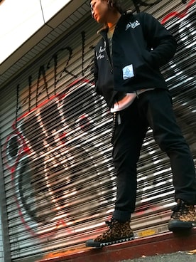 「Hex Anti Style（ヘックスアンチスタイル）のアイテム」を使った、ワニワニパニックさん（メンズ・170cm）の冬コーディネート