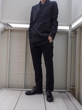 「sulvam」｜「アイテム（アクセサリー）」を使った、げさん（メンズ・171cm）の秋コーディネート