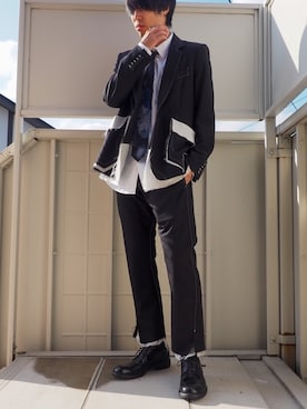 「sulvam」｜「アイテム（アクセサリー）」を使った、げさん（メンズ・171cm）の秋コーディネート