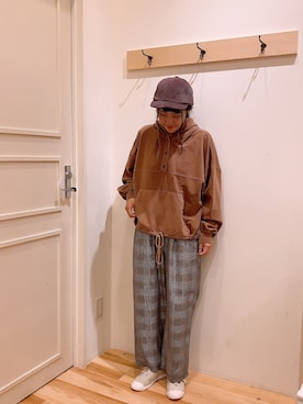 「コーデュロイキャップ」｜sakura✿さん（レディース・158cm）の秋コーディネート