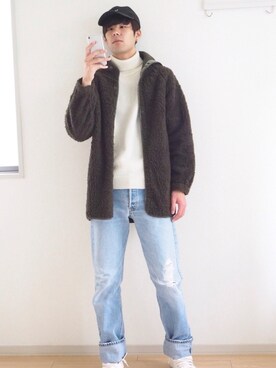 「CLANE（クラネ）のアイテム（キャップ）」を使った、なっかさん（メンズ・180cm）の秋コーディネート