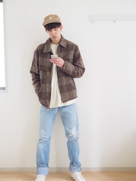 なっかさん（メンズ・180cm）の秋コーディネート