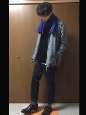 「VALUNI（ヴァルニ）のアイテム」を使った、和弥さん（メンズ・171cm）の冬コーディネート