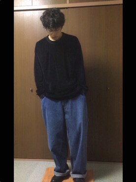 「VALUNI（ヴァルニ）のアイテム」を使った、和弥さん（メンズ・171cm）の冬コーディネート