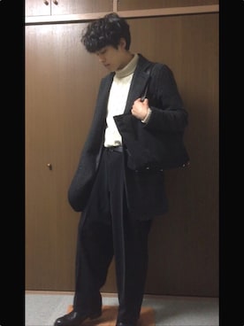 「VALUNI（ヴァルニ）のアイテム」を使った、和弥さん（メンズ・171cm）の冬コーディネート