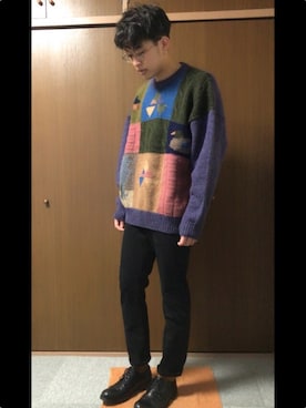 「VALUNI（ヴァルニ）のアイテム」を使った、和弥さん（メンズ・171cm）の冬コーディネート