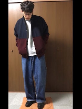 「VALUNI（ヴァルニ）のアイテム」を使った、和弥さん（メンズ・171cm）の冬コーディネート