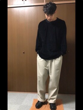 「VALUNI（ヴァルニ）のアイテム」を使った、和弥さん（メンズ・171cm）の冬コーディネート