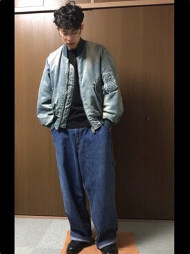 「VALUNI（ヴァルニ）のアイテム」を使った、和弥さん（メンズ・171cm）の冬コーディネート