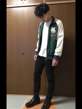 「VALUNI（ヴァルニ）のアイテム」を使った、和弥さん（メンズ・171cm）の春コーディネート