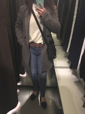 「NIKE(ナイキ)のアイテム(ショルダーバッグ)」を使った、mttyさん(レディース・157cm)の冬コーディネート