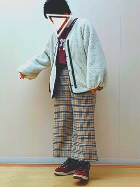 「RETRO GIRL（レトロガール）のアイテム（ブルゾン）」を使った、のぶさん（レディース・152cm）の秋コーディネート