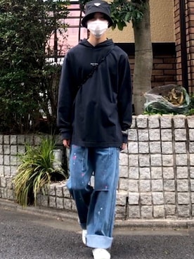 「ADER error（アーダーエラー）のアイテム（パンツ）」を使った、遊兎。さん（メンズ・168cm）の春コーディネート