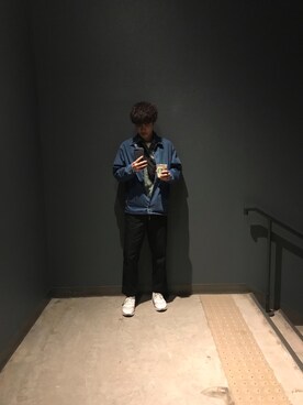「デニムコーチジャケット」｜GaisaNさん（メンズ・177cm）の春コーディネート
