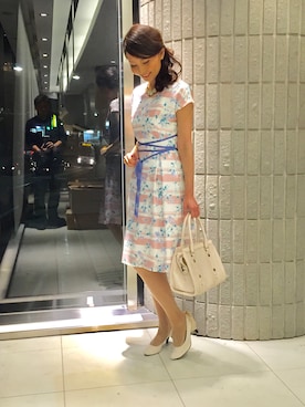 「アイテム（ワンピース、ピンク系）」を使った、ismさん（レディース・167cm）の冬コーディネート