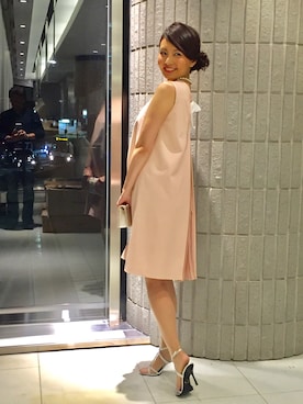 「アイテム（ワンピース、ピンク系）」を使った、ismさん（レディース・167cm）の冬コーディネート