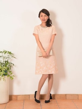 「アイテム（ワンピース、ピンク系）」を使った、ismさん（レディース・167cm）の春コーディネート