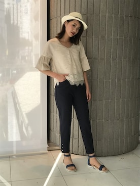 「BDONNA（ビドンナ）のアイテム」を使った、ismさん（レディース・168cm）の夏コーディネート