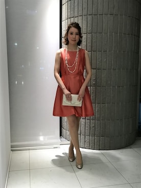 「アイテム（ドレス）」を使った、ismさん（レディース・170cm）の春コーディネート